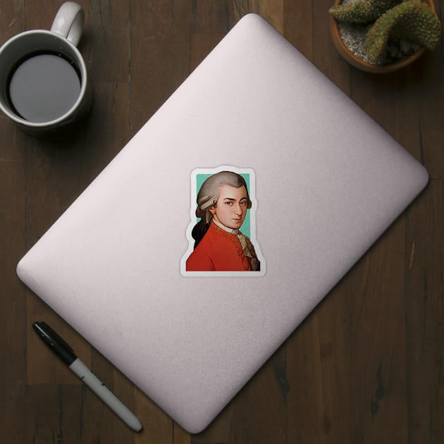 Austrian Composer Wolfgang Amadeus Mozart illustration by Litstoy 